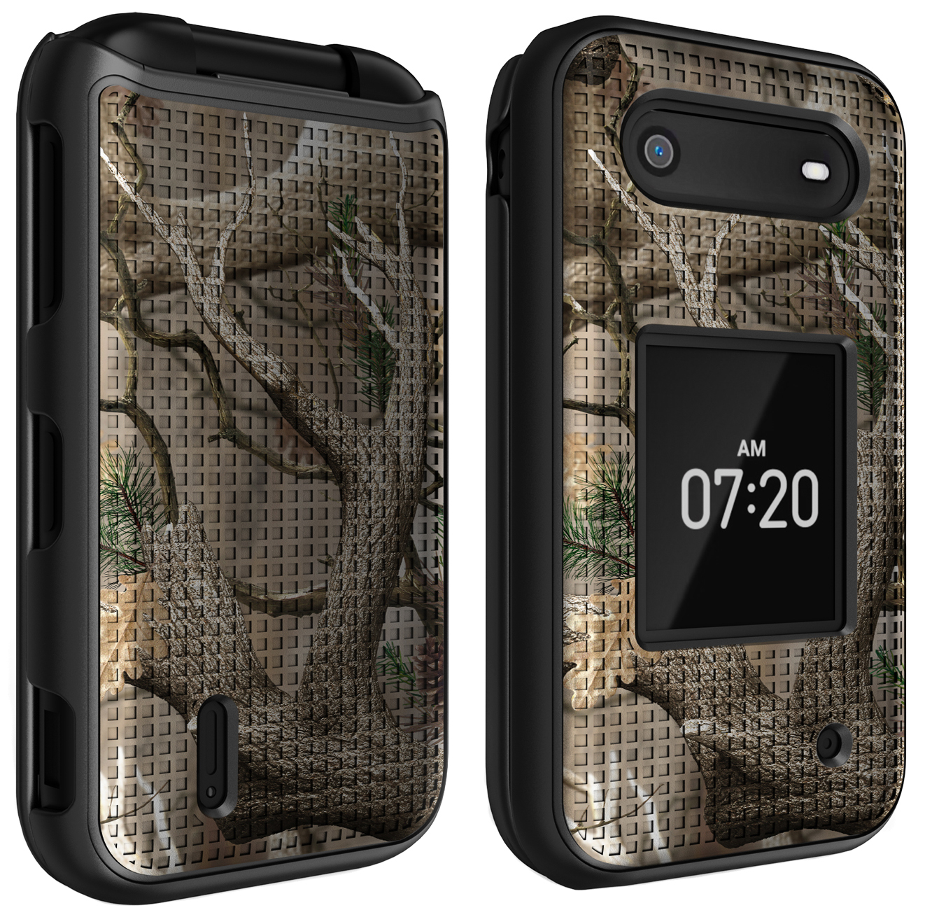 Grid Texture Hard Shell Case Cover for Nokia 2760 2780 Flip Phone